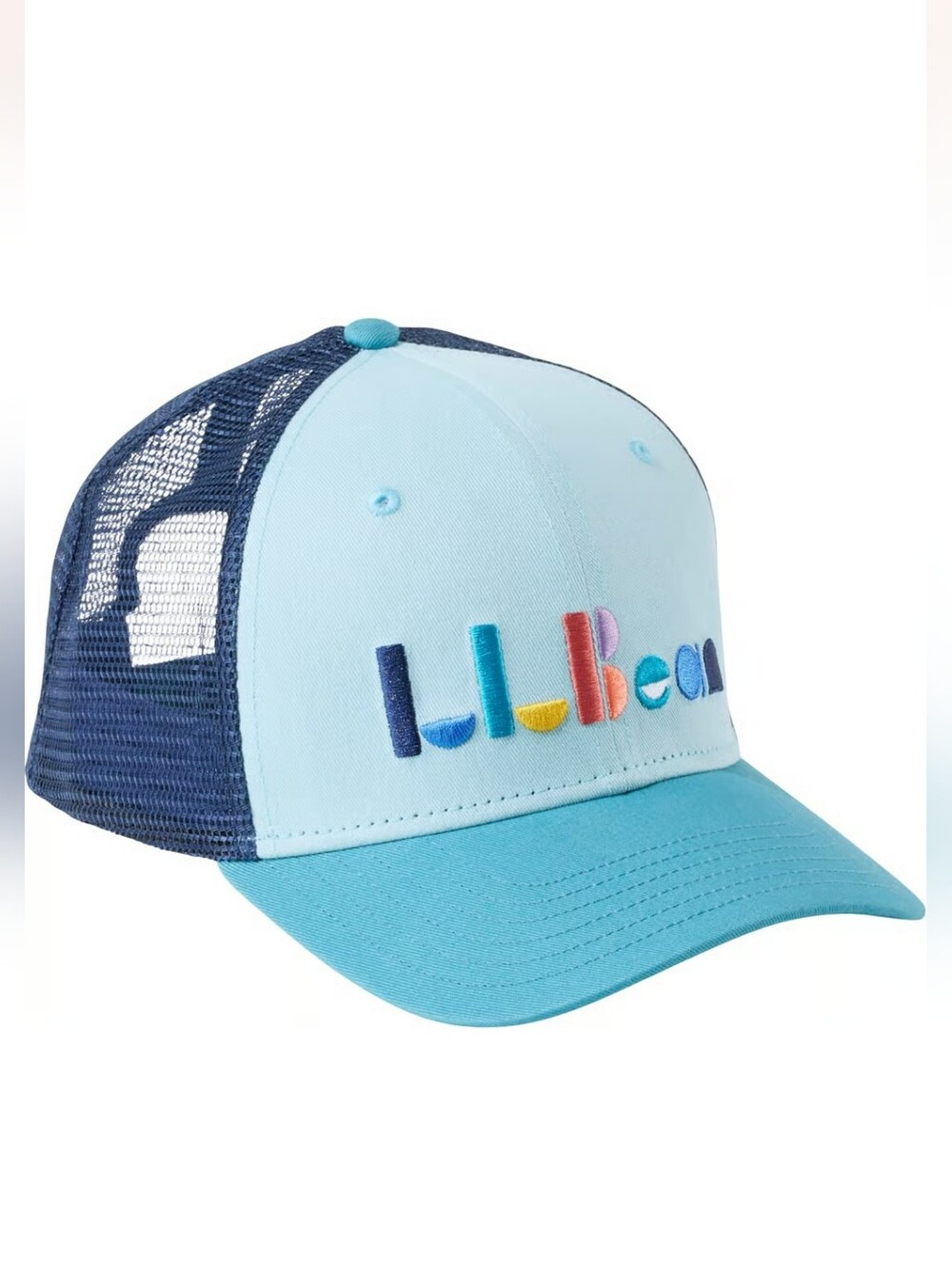 L.L.Bean Trucker Hat Unisex Classic Blue Everyday Logo Casual Multicolor Summer